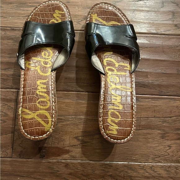 Sam Edelman Black Patent Leather Wedges - Picture 3 of 6